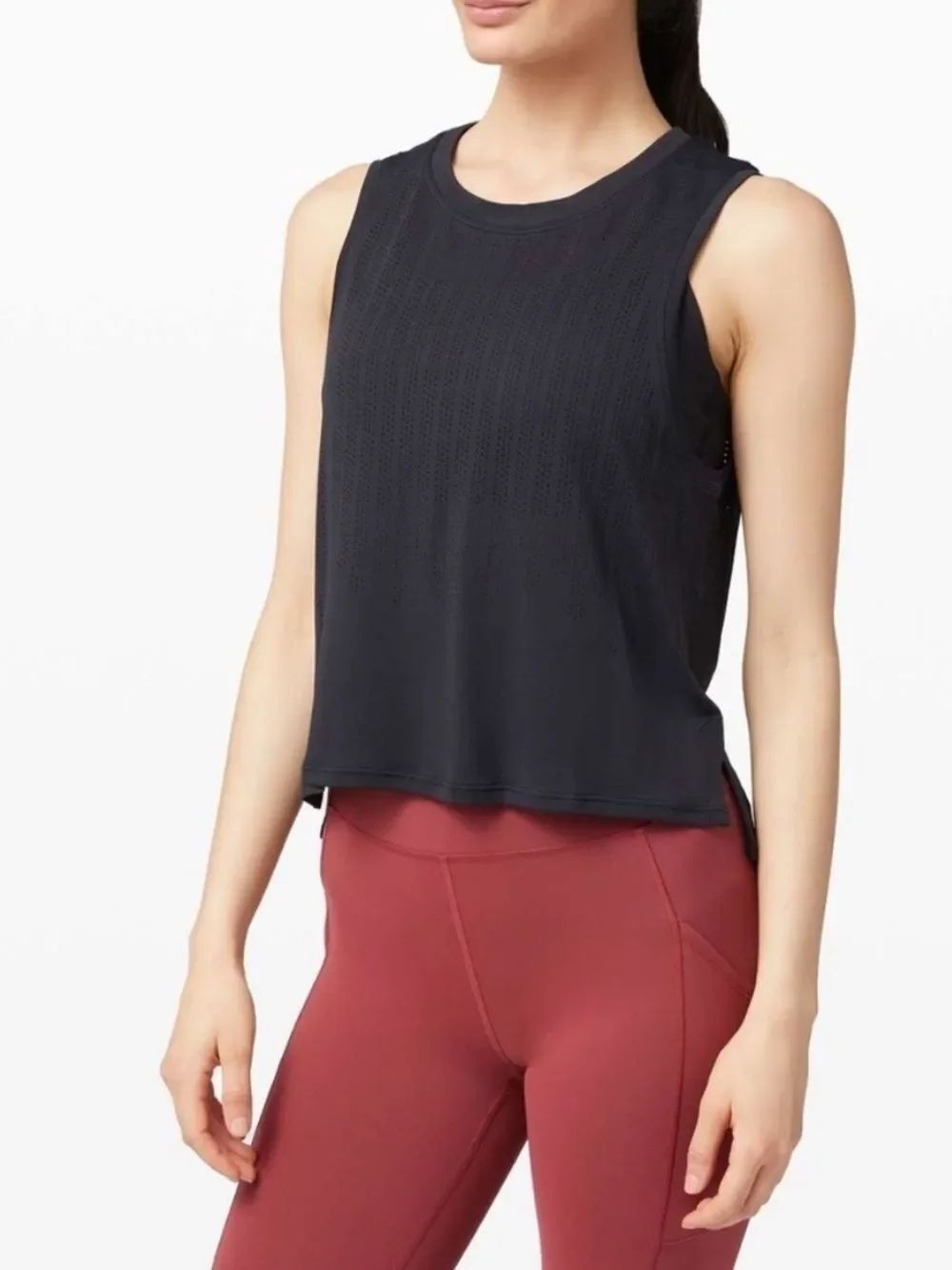 Lululemon Train To Be Tank Black Womens 6